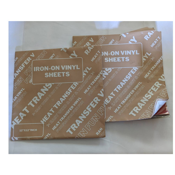 2 Packs x 8 sheets Copper Orange Glitter HTV Heat Transfer Vinyl Bundle - Picture 3 of 6